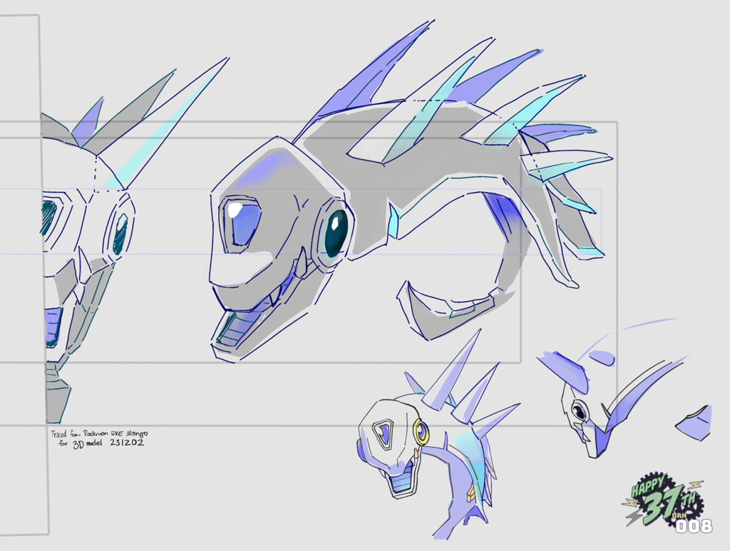 Reference of Fan model of Elecman in Dream/Life Virus form from Megaman/Rockman Battle Story manga